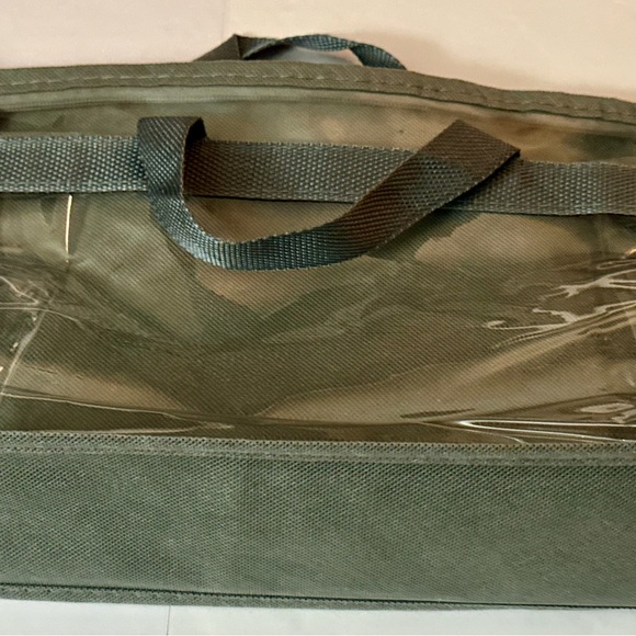 Clear See-Through Zipper Bag with Gray Handles – Versatile & Spacious - Picture 16 of 16